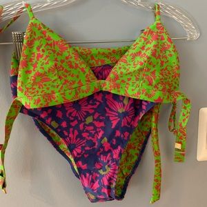 Limited edition Summersalt + Tanya Taylor high-waisted bikini.